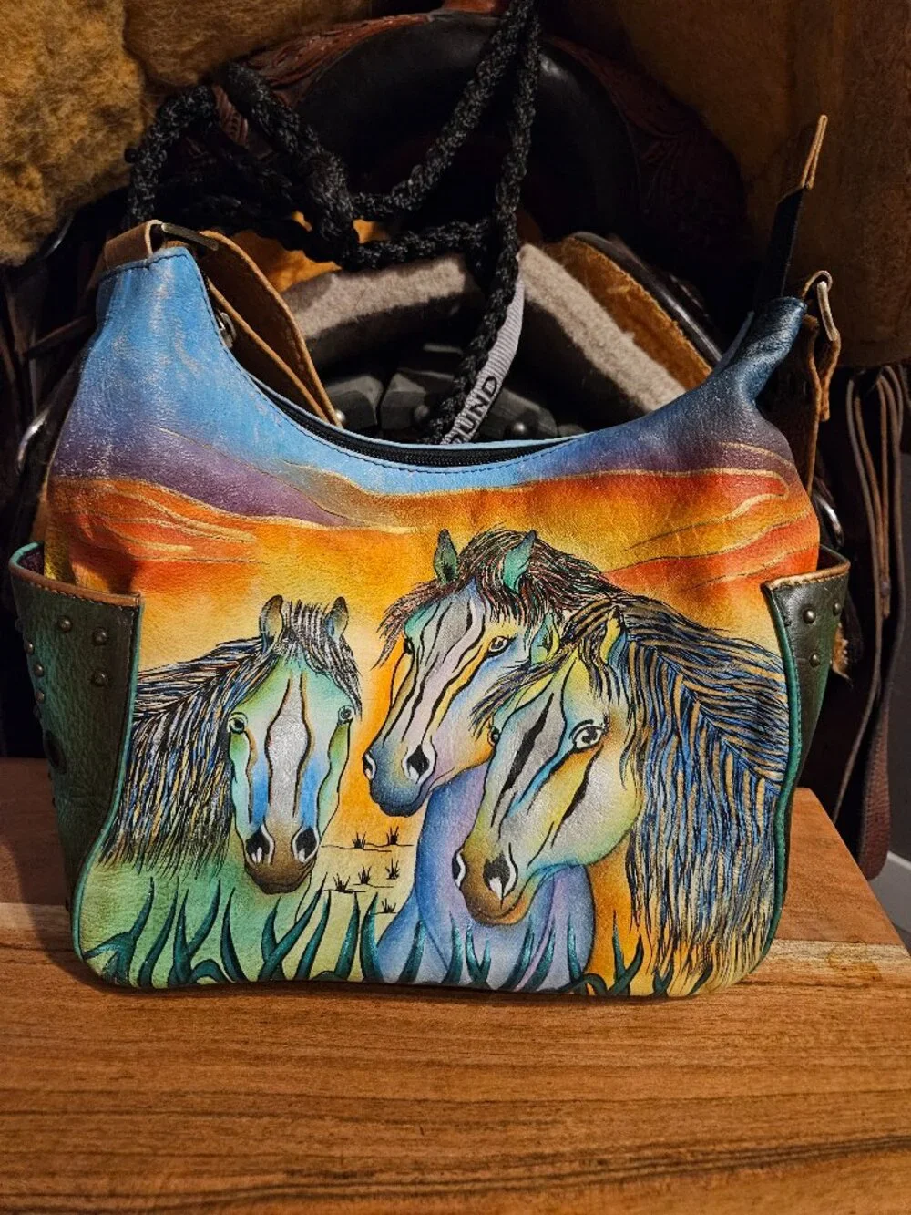 Anuschka horse print purse